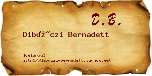 Dibáczi Bernadett névjegykártya