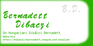 bernadett dibaczi business card