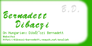 bernadett dibaczi business card